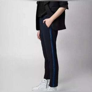 Zadig & Voltaire Paula Band Pants in Navy